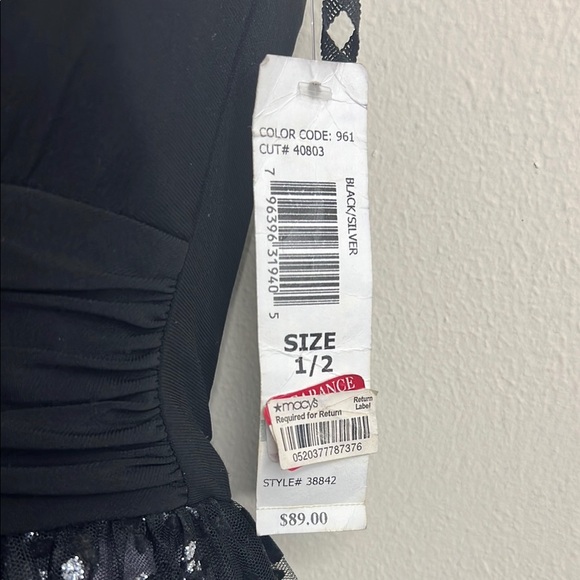 Black Halter Dress with Silver Accents - Picture 2 of 4